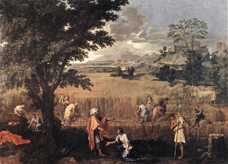 Nicolas Poussin Summer(Ruth and Boaz) Spain oil painting art